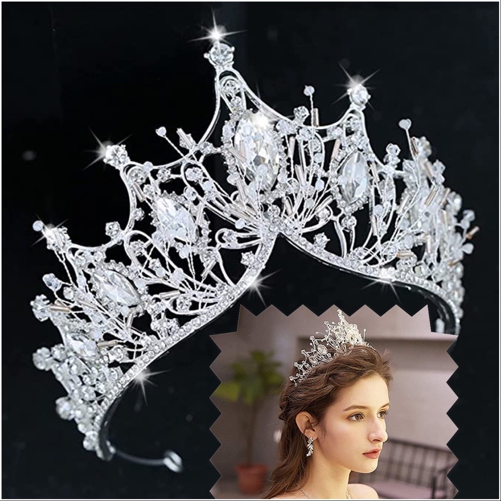 Crystal Wedding Tiara Crown - Picture 6 of 12